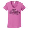 Ladies Heavy Cotton™ 100% Cotton V-Neck T-Shirt Thumbnail
