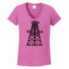 Ladies Heavy Cotton™ 100% Cotton V-Neck T-Shirt Thumbnail