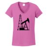 Ladies Heavy Cotton™ 100% Cotton V-Neck T-Shirt Thumbnail