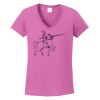 Ladies Heavy Cotton™ 100% Cotton V-Neck T-Shirt Thumbnail