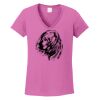 Ladies Heavy Cotton™ 100% Cotton V-Neck T-Shirt Thumbnail