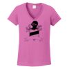 Ladies Heavy Cotton™ 100% Cotton V-Neck T-Shirt Thumbnail