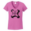 Ladies Heavy Cotton™ 100% Cotton V-Neck T-Shirt Thumbnail