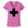 Ladies Heavy Cotton™ 100% Cotton V-Neck T-Shirt Thumbnail