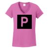Ladies Heavy Cotton™ 100% Cotton V-Neck T-Shirt Thumbnail