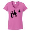 Ladies Heavy Cotton™ 100% Cotton V-Neck T-Shirt Thumbnail