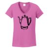 Ladies Heavy Cotton™ 100% Cotton V-Neck T-Shirt Thumbnail