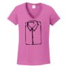 Ladies Heavy Cotton™ 100% Cotton V-Neck T-Shirt Thumbnail