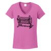 Ladies Heavy Cotton™ 100% Cotton V-Neck T-Shirt Thumbnail