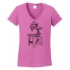 Ladies Heavy Cotton™ 100% Cotton V-Neck T-Shirt Thumbnail