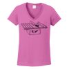 Ladies Heavy Cotton™ 100% Cotton V-Neck T-Shirt Thumbnail