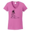 Ladies Heavy Cotton™ 100% Cotton V-Neck T-Shirt Thumbnail