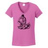 Ladies Heavy Cotton™ 100% Cotton V-Neck T-Shirt Thumbnail