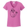 Ladies Heavy Cotton™ 100% Cotton V-Neck T-Shirt Thumbnail