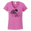 Ladies Heavy Cotton™ 100% Cotton V-Neck T-Shirt Thumbnail