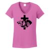Ladies Heavy Cotton™ 100% Cotton V-Neck T-Shirt Thumbnail