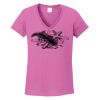 Ladies Heavy Cotton™ 100% Cotton V-Neck T-Shirt Thumbnail