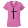 Ladies Heavy Cotton™ 100% Cotton V-Neck T-Shirt Thumbnail