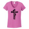 Ladies Heavy Cotton™ 100% Cotton V-Neck T-Shirt Thumbnail