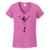 Ladies Heavy Cotton™ 100% Cotton V-Neck T-Shirt Thumbnail