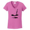 Ladies Heavy Cotton™ 100% Cotton V-Neck T-Shirt Thumbnail