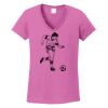 Ladies Heavy Cotton™ 100% Cotton V-Neck T-Shirt Thumbnail
