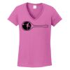 Ladies Heavy Cotton™ 100% Cotton V-Neck T-Shirt Thumbnail
