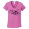 Ladies Heavy Cotton™ 100% Cotton V-Neck T-Shirt Thumbnail