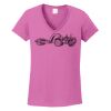 Ladies Heavy Cotton™ 100% Cotton V-Neck T-Shirt Thumbnail