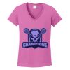 Ladies Heavy Cotton™ 100% Cotton V-Neck T-Shirt Thumbnail