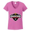 Ladies Heavy Cotton™ 100% Cotton V-Neck T-Shirt Thumbnail