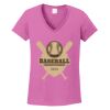 Ladies Heavy Cotton™ 100% Cotton V-Neck T-Shirt Thumbnail