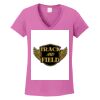 Ladies Heavy Cotton™ 100% Cotton V-Neck T-Shirt Thumbnail