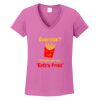 Ladies Heavy Cotton™ 100% Cotton V-Neck T-Shirt Thumbnail