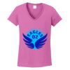 Ladies Heavy Cotton™ 100% Cotton V-Neck T-Shirt Thumbnail