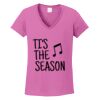 Ladies Heavy Cotton™ 100% Cotton V-Neck T-Shirt Thumbnail